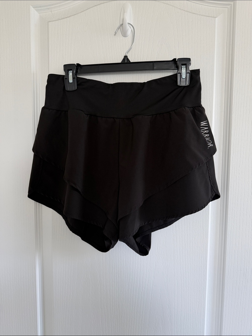Rae Dunn Black Warrior Layered athletic Shorts Large